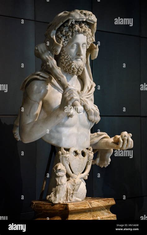 Rome Italy Portrait Bust Of Roman Emperor Commodus Ad