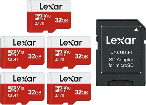 Lexar E Series 32GB Micro SD Card 5 Pack MicroSDHC UHS I Flash Memory