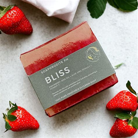 Soaphrodite Ph Bliss Strawberry Aloe Pure Vegetable Glycerin Soap 130g Shopee Philippines