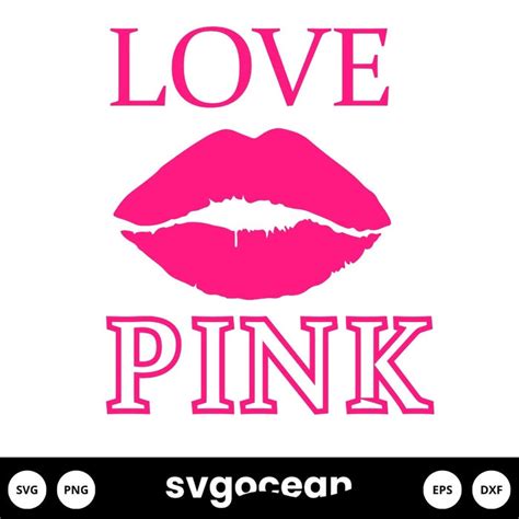 Love Pink Svg Vector For Instant Download Svg Ocean — Svgocean