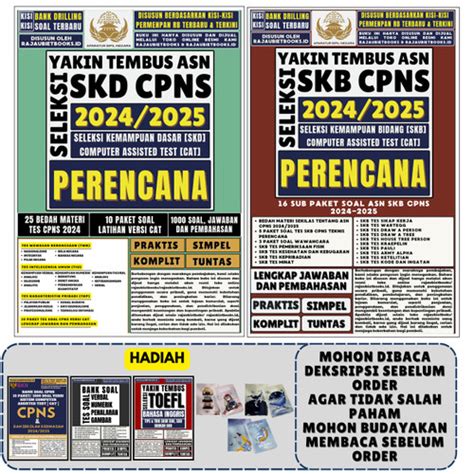 Promo BUKU YAKIN TEMBUS ASN CPNS CAT SKD SKB CPNS PERENCANA 2024 2025