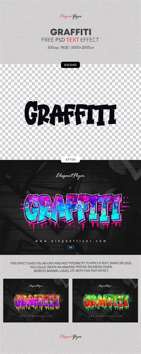 Blue Colorful Graffiti Free Text Effect Photoshop By Elegantflyer