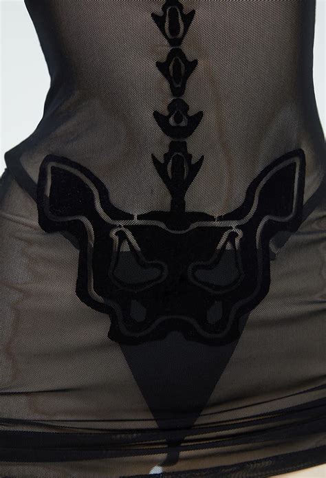 Women Gothic Black Costume Sexy Lingerie Dress And Bikini Set With Necklace Top Quality