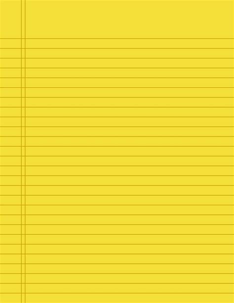 Yellow Lined Paper For Note Taking And Journaling