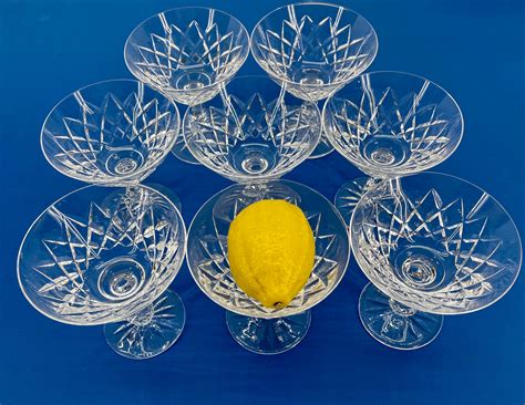 Set Of 8 Waterford Cut Crystal Sherbet And Champagne Glasses For Sale At 1stdibs