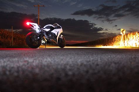 Wallpaper Night Motorcycle Vehicle Honda Cbr Rr Light