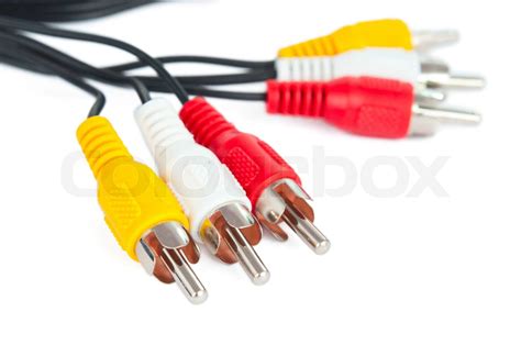 audio jacks isolated stock image colourbox