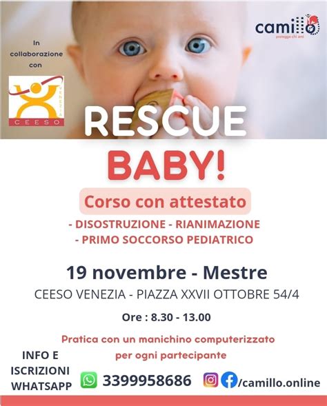 Corso Di Primo Soccorso Pediatrico Con L Ass Camillo C E E S O