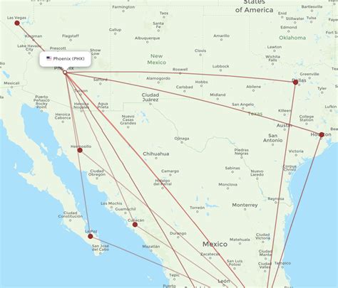 All Flight Routes From Phoenix To Mexico City Phx To Mex Flight Routes