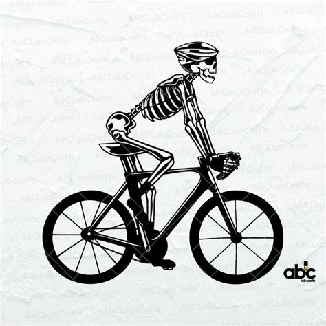 Skeleton Riding Bicycle Svg File Bike Svg Cycling Svg Biker Svg Racing Athlete Dxf Png Eps Files