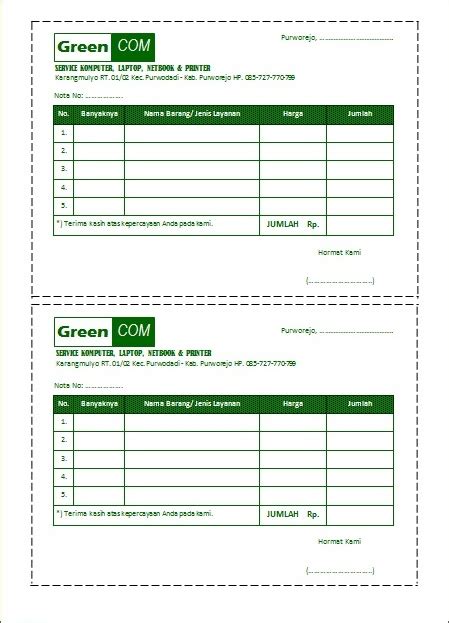 Detail Contoh Nota Fotocopy Koleksi Nomer 9