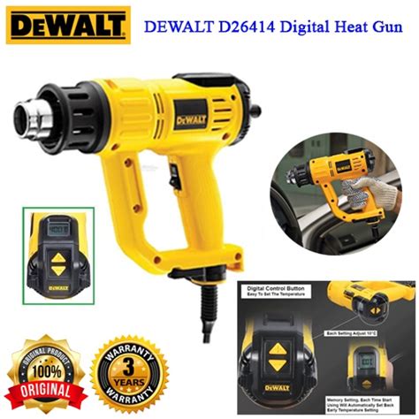DEWALT D26414 2000W LCD DIGITAL HOT AIR GUN Heat Gun Mesin Pemanas DEWALT WITH TEMPERATURE