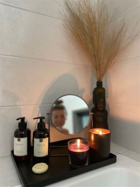 Aesthetic relax spa time cosiness home candles bath room mirror | Bath ...