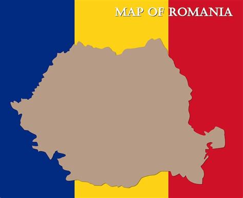 Premium Vector Vector Map Of Romania With Flag Background