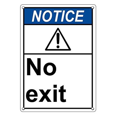 Amazon Weatherproof Plastic Vertical Ansi Notice No Exit Sign With