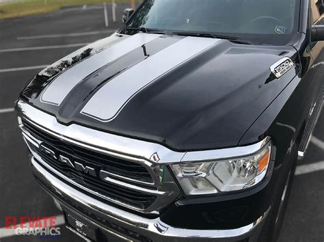 Fits Dodge Ram 1500 Rally Stripes Graphics Hood Tailgate 3M Decal ...