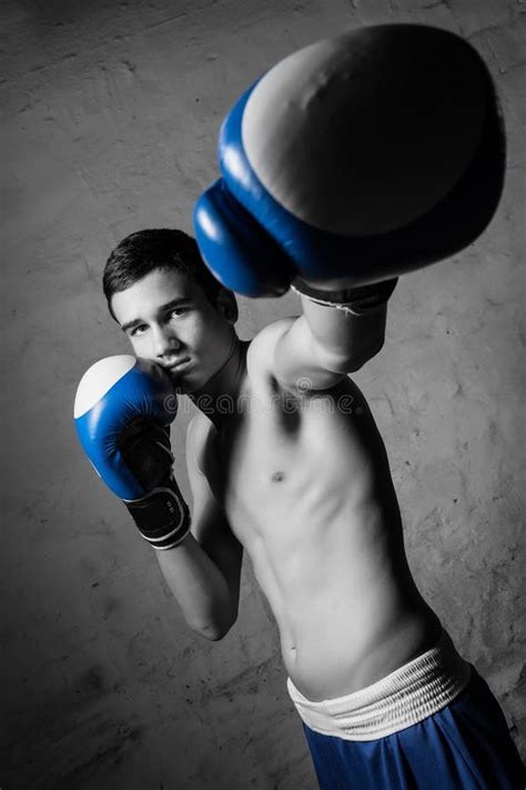 Boxer Or Fighter Demonstrates Muscles Man With Naked Torso Stock Image Image Of Muscles Belt