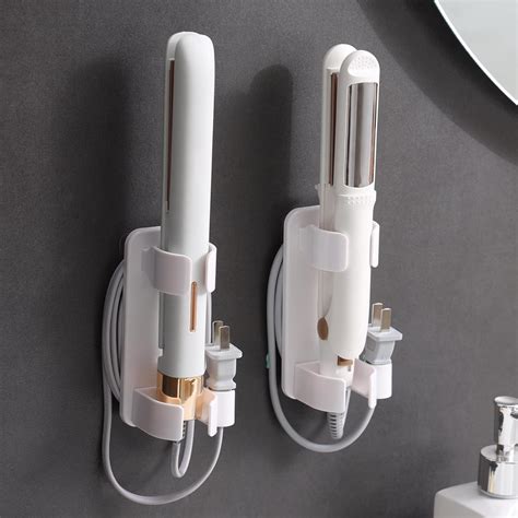 Curling Iron Holder And Wand Storage Wall Mounted Hot Hair Tool Organizer For