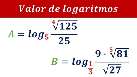 Como calcular el valor de logaritmo con fracción en la base cociente