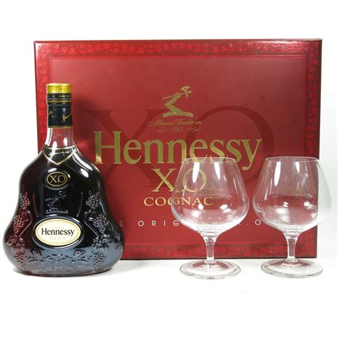 Hennessy Xo Cognac Including Two Branded Glasses Whisky Auctioneer