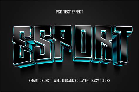 D Esport Editable Text Effect Psd Graphic By Chaska Id Creative Fabrica