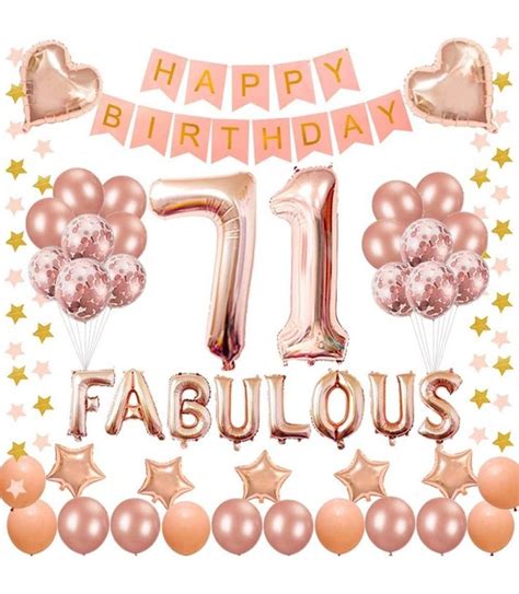 71ST Birthday Decorations - for 71 Years Old Birthday Party Supplies ...