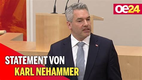 Sondersitzung ÖVP Korruptions Affäre Statement von Nehammer ÖVP