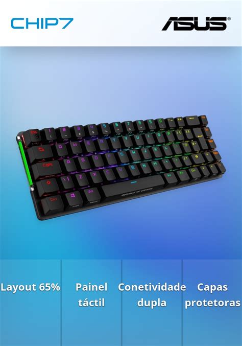 Teclado Mec Nico Asus Rog Falchion Rgb Wireless Cherry Mx Red Pt