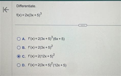 Solved Differentiate F X X X A F X X X Chegg