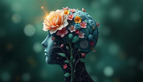 Human Flower Head Grow Bloom Blossom In Nature Abstract Mind Mental