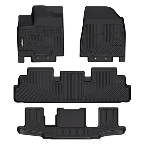 Ginowy Floor Mats For Nissan Pathfinder 2022 2023 2024 Only Fit 7 Passenger Models Tpe Rubber