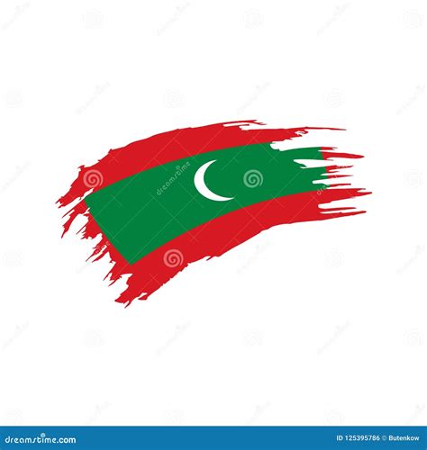 Maldives Flag Vector Illustration Stock Vector Illustration Of