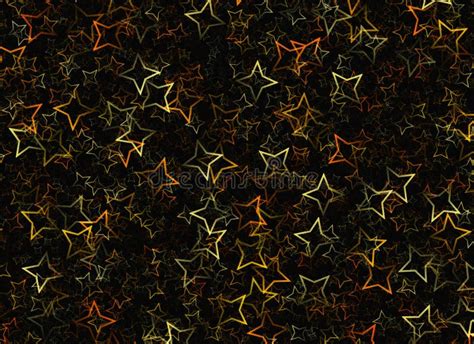 Many Multicolored Flying Stars Background Shining Shapes Stock