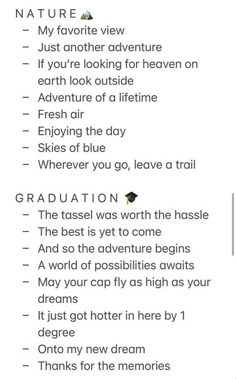 Nature Graduation Captions Short Instagram Quotes Clever Captions For