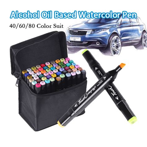 80 Colors Touchfive Alcohol Markers Highlighter Pen Set Double Head