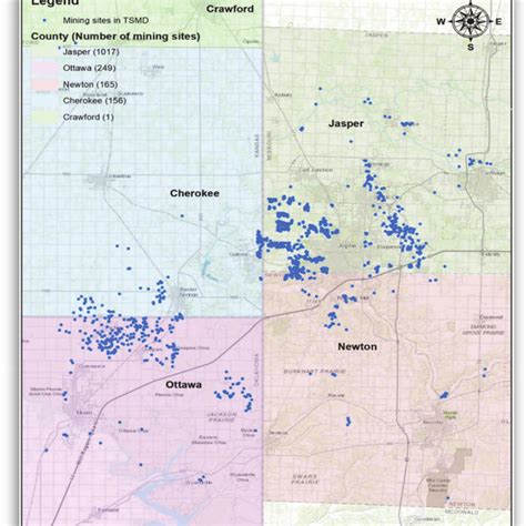 Locations Of The Tri State Mining District Tsmd In The Unites States