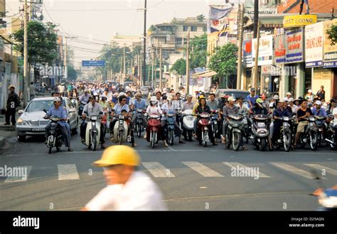 Vietnam Saigon Traffic Stock Photo Alamy