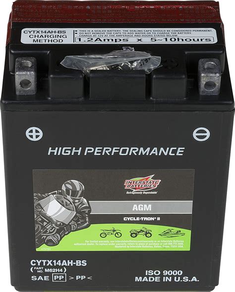 Amazon Interstate Batteries YTX14AH BS 12V 12Ah Powersports