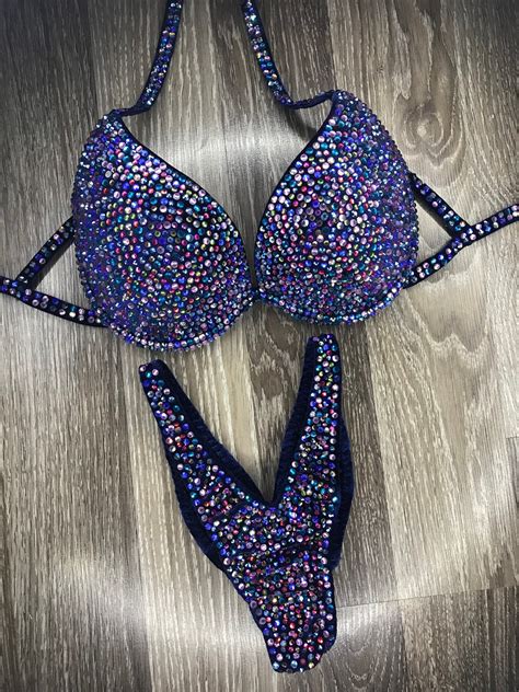 Competition Bikini Set Rhinestone Fitness NPC IFBB Etsy