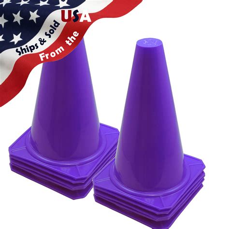 Great Choice Products 10 9" Tall Purple Cones Sports Training Safety ...