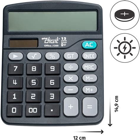 Calculadora de mesa 12 dígitos 1200 Spiral Digit CX 1 UN