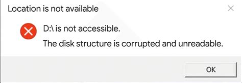 The Disk Structure Is Corrupted And Unreadable How To Fix