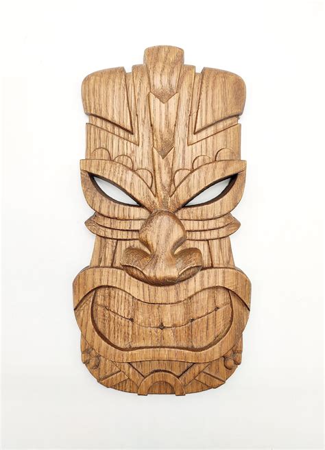 Afrikanische Holzmaske Holz Tiki Maske Holz Dekor Etsy