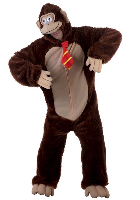 Adult Brown Gorilla W Tie Costume Halloween Costume Ideas 2023