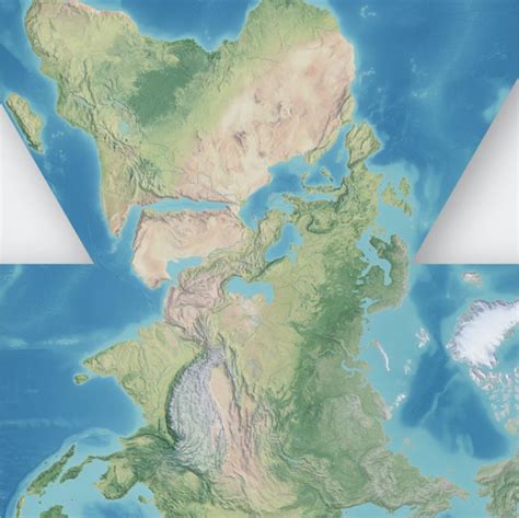 Dymaxion Projection World Map In 2022 Map Wall Art Map Projects