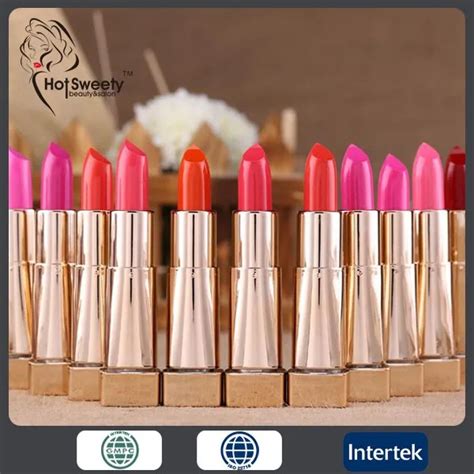 Gold Packaging Customize Private Label Lipstick Makeup Cosmetic Lipstick Waterproof No Brand