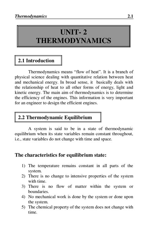 Basics Of Thermodynamics Pdf