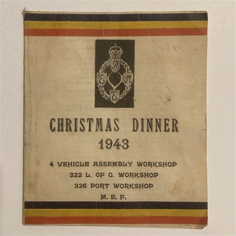 Th Airborne On Twitter Rt Normandy Christmas Dinner Menu