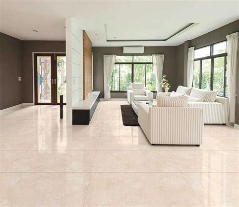 Glossy Porcelain Kajaria Ceramic Bathroom Floor Tile Size 4x4 Feet