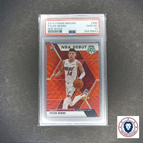 Nba Card Tyler Herro Mosaic Debut Red Wave Rc Psa On Carousell